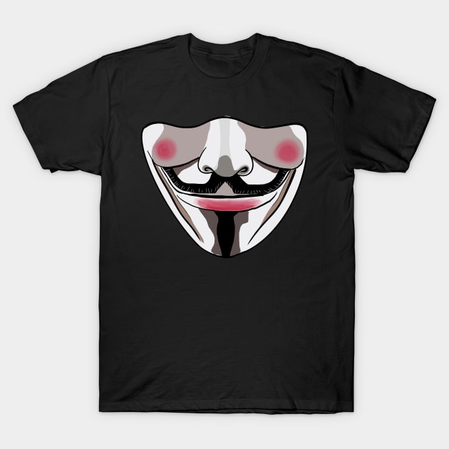 Anonymous Mask T-Shirt by tabslabred